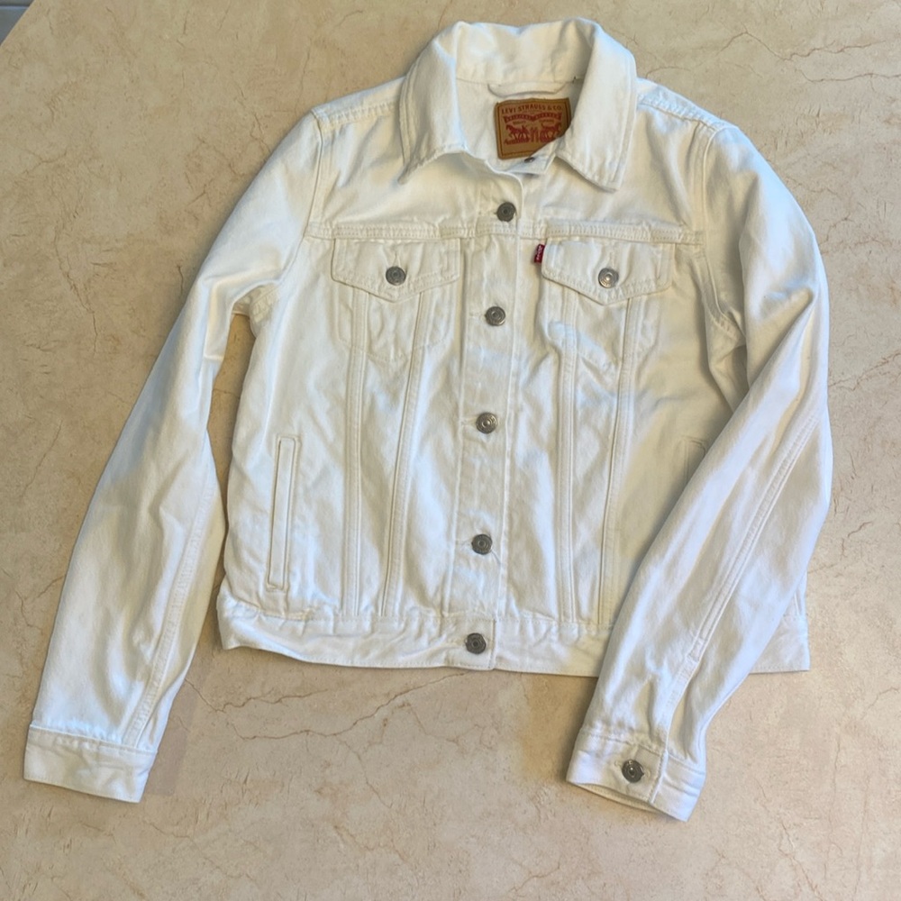 Levi's White Trucker Jean Jacket - Picture 5 of 16